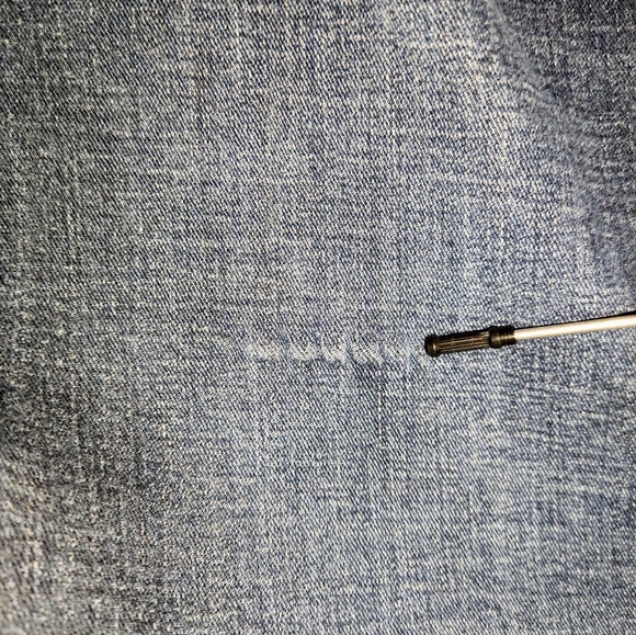 Aura by Wrangler Women's Straight Leg Blue Denim Jeans - Size 14R (34x30.5) - Picture 7 of 11